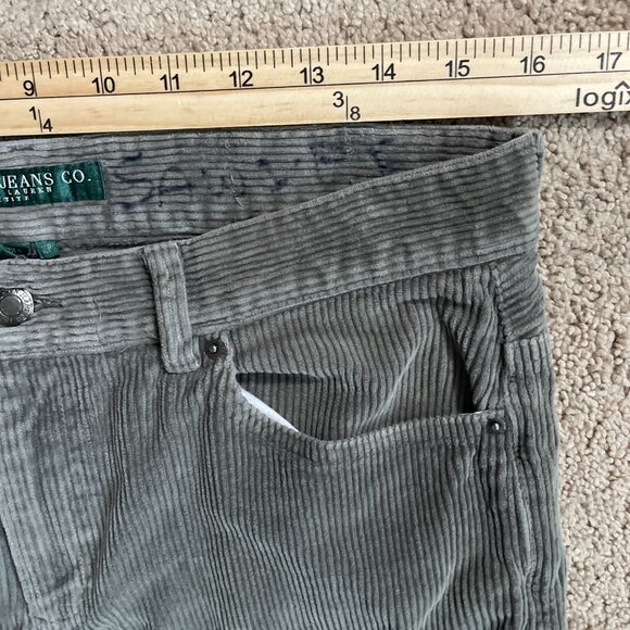 Lauren Jeans Co. Pants Womens 10P Gray Corduroy Jeans Straight Leg Ralph Lauren - Picture 5 of 8